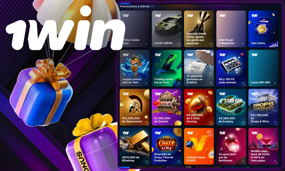 Todas las promociones de 1win Casino